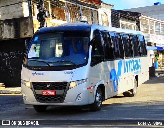 Vitória Transportes 12599 na cidade de Aracaju, Sergipe, Brasil, por Eder C.  Silva. ID da foto: 11843188.