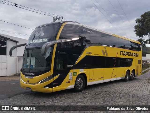 Viação Nova Itapemirim 40906 na cidade de Juiz de Fora, Minas Gerais, Brasil, por Fabiano da Silva Oliveira. ID da foto: 11847472.