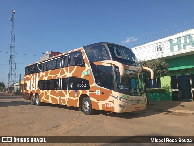 UTIL - União Transporte Interestadual de Luxo 11709 na cidade de Xinguara, Pará, Brasil, por Misael Rosa Souza. ID da foto: 11848406.