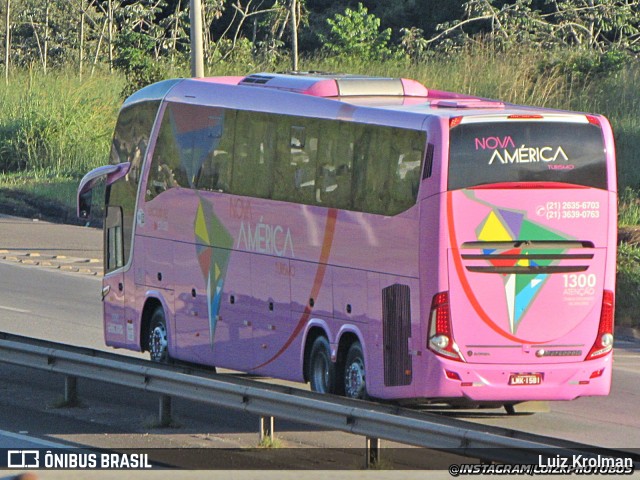 Nova América Turismo 1300 na cidade de Juiz de Fora, Minas Gerais, Brasil, por Luiz Krolman. ID da foto: 11851697.