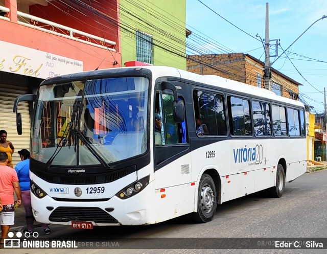 Vitória Transportes 12959 na cidade de Aracaju, Sergipe, Brasil, por Eder C.  Silva. ID da foto: 11851205.