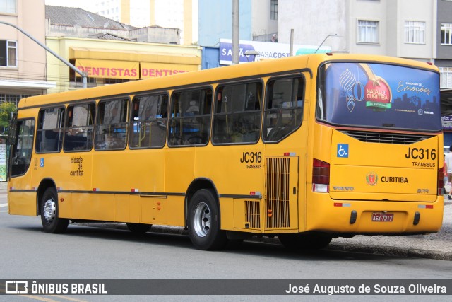 Expresso Azul JC316 na cidade de Curitiba, Paraná, Brasil, por José Augusto de Souza Oliveira. ID da foto: 11855019.