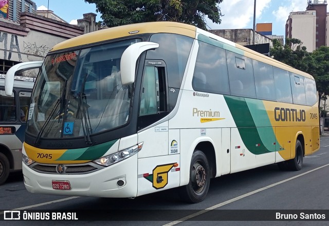 Empresa Gontijo de Transportes 7045 na cidade de Belo Horizonte, Minas Gerais, Brasil, por Bruno Santos. ID da foto: 11909692.