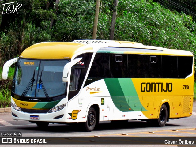 Empresa Gontijo de Transportes 7100 na cidade de Sabará, Minas Gerais, Brasil, por César Ônibus. ID da foto: 11932890.
