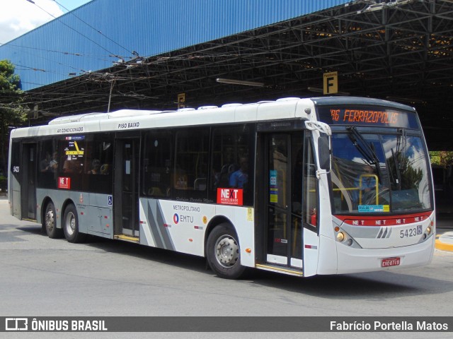 Next Mobilidade - ABC Sistema de Transporte 5423 na cidade de Santo André, São Paulo, Brasil, por Fabrício Portella Matos. ID da foto: 11933536.