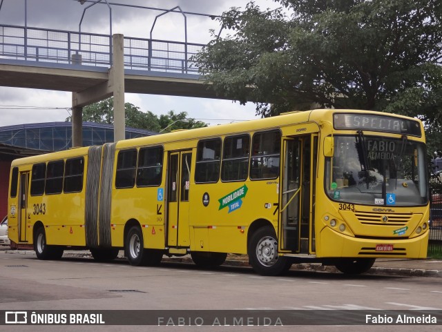 Auto Ônibus Três Irmãos 3043 na cidade de Jundiaí, São Paulo, Brasil, por Fabio Almeida. ID da foto: 11932112.