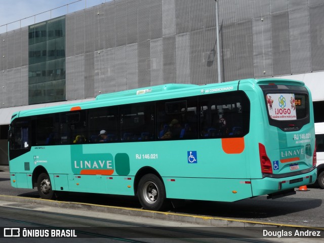 Linave Transportes RJ 146.021 na cidade de Rio de Janeiro, Rio de Janeiro, Brasil, por Douglas Andrez. ID da foto: 11932820.