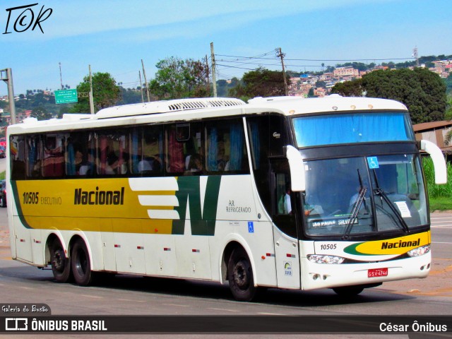Viação Nacional 10505 na cidade de Sabará, Minas Gerais, Brasil, por César Ônibus. ID da foto: 11932895.