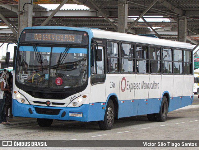 Expresso Metropolitano Transportes 2546 na cidade de Salvador, Bahia, Brasil, por Victor São Tiago Santos. ID da foto: 11935283.