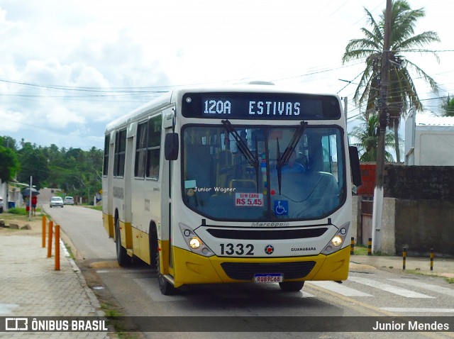 Transportes Guanabara 1332 na cidade de Extremoz, Rio Grande do Norte, Brasil, por Junior Mendes. ID da foto: 11935013.