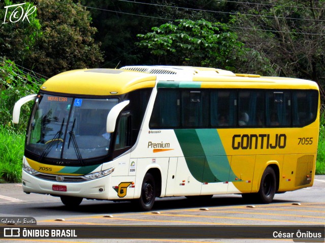 Empresa Gontijo de Transportes 7055 na cidade de Sabará, Minas Gerais, Brasil, por César Ônibus. ID da foto: 11935286.