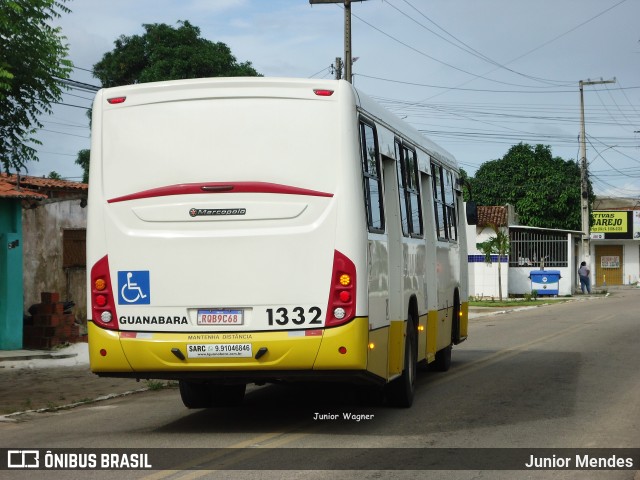 Transportes Guanabara 1332 na cidade de Extremoz, Rio Grande do Norte, Brasil, por Junior Mendes. ID da foto: 11935041.