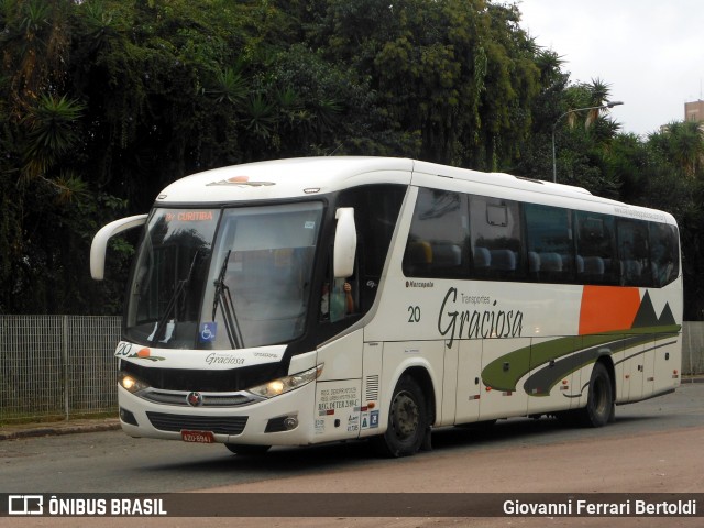 Transportes Graciosa 20 na cidade de Curitiba, Paraná, Brasil, por Giovanni Ferrari Bertoldi. ID da foto: 11938153.