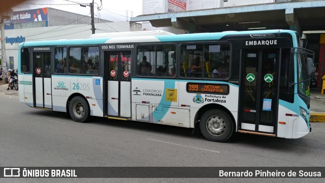 Maraponga Transportes 26205 na cidade de Fortaleza, Ceará, Brasil, por Bernardo Pinheiro de Sousa. ID da foto: 11937028.