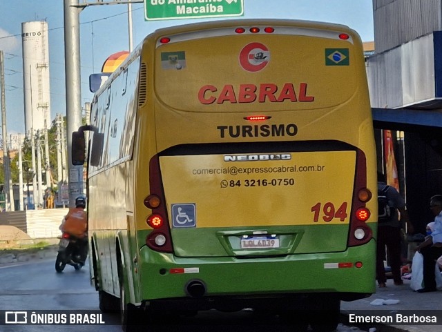 Expresso Cabral 194 na cidade de Natal, Rio Grande do Norte, Brasil, por Emerson Barbosa. ID da foto: 11938792.