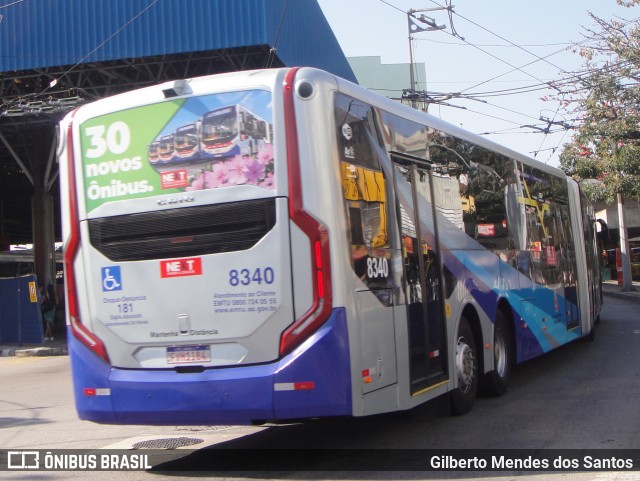 Next Mobilidade - ABC Sistema de Transporte 8340 na cidade de Santo André, São Paulo, Brasil, por Gilberto Mendes dos Santos. ID da foto: 11941314.