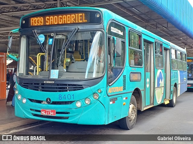 Autotrans Transportes Urbanos e Rodoviários 8401 na cidade de Uberlândia, Minas Gerais, Brasil, por Gabriel Oliveira. ID da foto: 11943682.