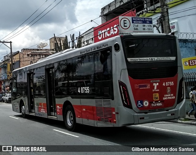 Express Transportes Urbanos Ltda 4 8755 na cidade de São Paulo, São Paulo, Brasil, por Gilberto Mendes dos Santos. ID da foto: 11941287.