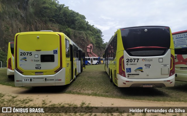 Itajaí Transportes Coletivos 2077 na cidade de Campinas, São Paulo, Brasil, por Helder Fernandes da Silva. ID da foto: 11942029.