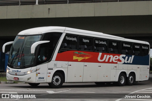 Unesul de Transportes 5544 na cidade de Florianópolis, Santa Catarina, Brasil, por Jovani Cecchin. ID da foto: 11943468.