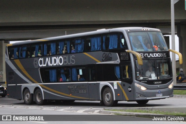 Claudio Bus Viajes y Turismo 124 na cidade de Florianópolis, Santa Catarina, Brasil, por Jovani Cecchin. ID da foto: 11945633.