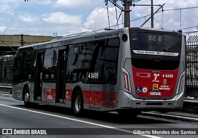 Express Transportes Urbanos Ltda 4 8495 na cidade de São Paulo, São Paulo, Brasil, por Gilberto Mendes dos Santos. ID da foto: 11943754.