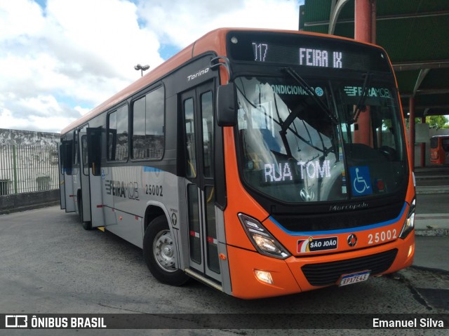 Auto Ônibus São João 25002 na cidade de Feira de Santana, Bahia, Brasil, por Emanuel Silva. ID da foto: 11943980.