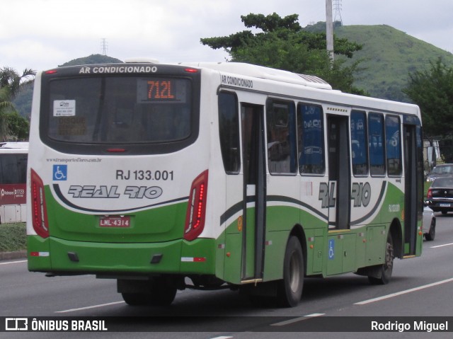 Expresso Real Rio RJ 133.001 na cidade de Rio de Janeiro, Rio de Janeiro, Brasil, por Rodrigo Miguel. ID da foto: 11944560.