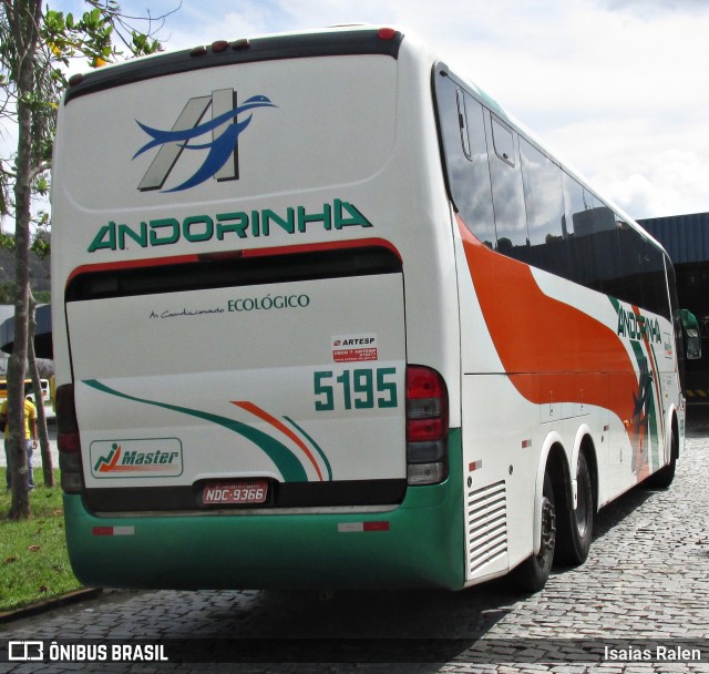Empresa de Transportes Andorinha 5195 na cidade de Juiz de Fora, Minas Gerais, Brasil, por Isaias Ralen. ID da foto: 11945603.