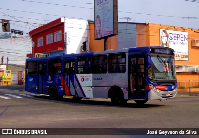 EAOSA - Empresa Auto Ônibus Santo André 807 na cidade de Mauá, São Paulo, Brasil, por José Geyvson da Silva. ID da foto: 11947509.