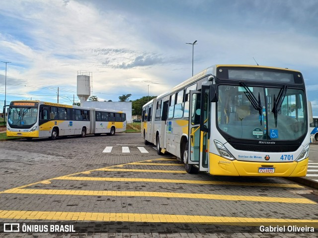Viação Sorriso de Minas 4701 na cidade de Uberlândia, Minas Gerais, Brasil, por Gabriel Oliveira. ID da foto: 11947053.