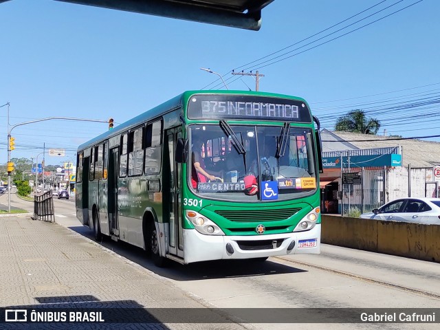 Empresa Gazômetro de Transportes 3501 na cidade de Porto Alegre, Rio Grande do Sul, Brasil, por Gabriel Cafruni. ID da foto: 11946244.
