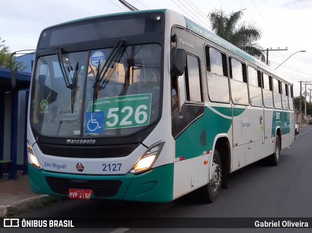 Transporte Urbano São Miguel 2127 na cidade de Uberlândia, Minas Gerais, Brasil, por Gabriel Oliveira. ID da foto: 11947061.