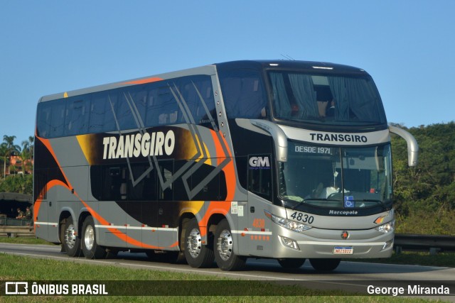 Transgiro Turismo 4830 na cidade de Santa Isabel, São Paulo, Brasil, por George Miranda. ID da foto: 11947708.