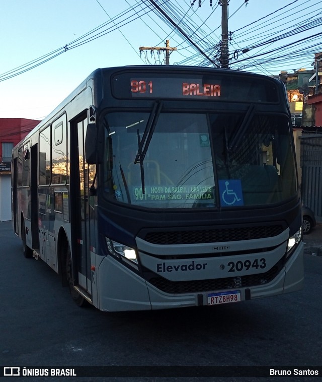 SM Transportes 20943 na cidade de Belo Horizonte, Minas Gerais, Brasil, por Bruno Santos. ID da foto: 11947224.