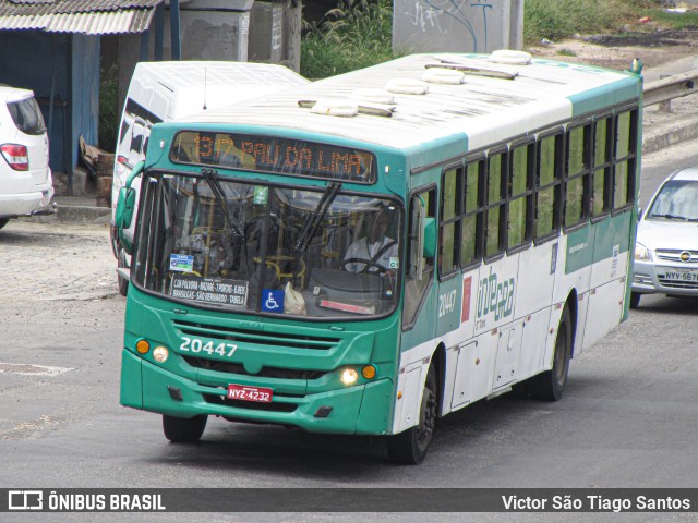 OT Trans - Ótima Salvador Transportes 20447 na cidade de Salvador, Bahia, Brasil, por Victor São Tiago Santos. ID da foto: 11946429.