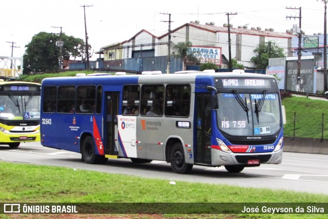 Viação Transdutra 32.643 na cidade de Guarulhos, São Paulo, Brasil, por José Geyvson da Silva. ID da foto: 11947618.