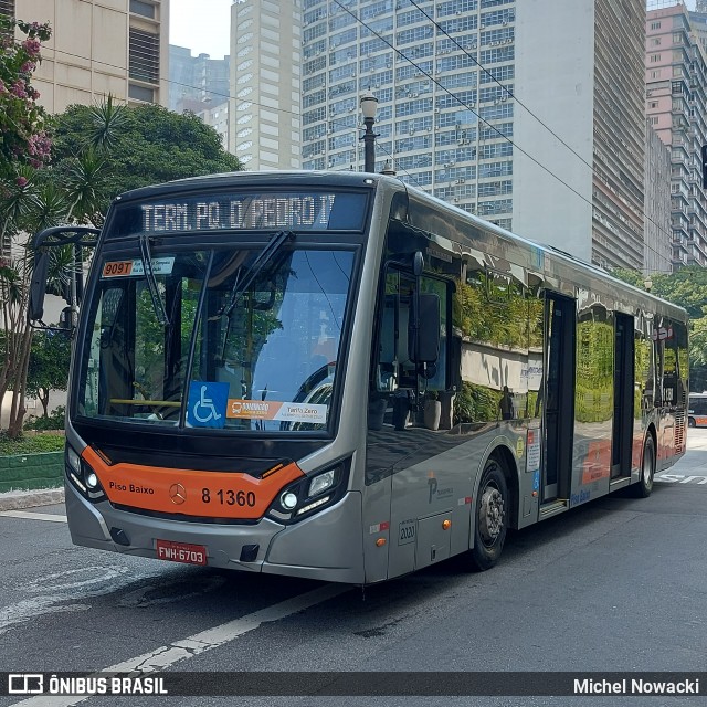 TRANSPPASS - Transporte de Passageiros 8 1360 na cidade de São Paulo, São Paulo, Brasil, por Michel Nowacki. ID da foto: 11949917.