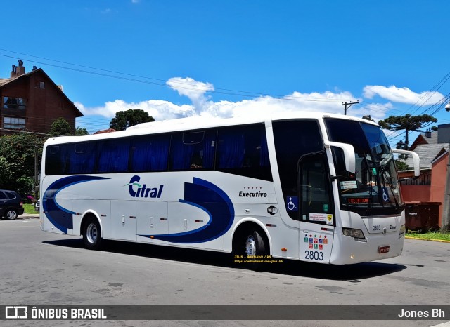 Citral Transporte e Turismo 2803 na cidade de Gramado, Rio Grande do Sul, Brasil, por Jones Bh. ID da foto: 11949640.