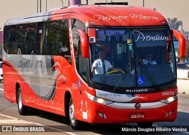 Empresa de Ônibus Pássaro Marron 5813 na cidade de São Paulo, São Paulo, Brasil, por Márcio Douglas Ribeiro Venino. ID da foto: 11949583.