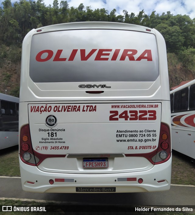 Viação Oliveira 24323 na cidade de Campinas, São Paulo, Brasil, por Helder Fernandes da Silva. ID da foto: 11951204.