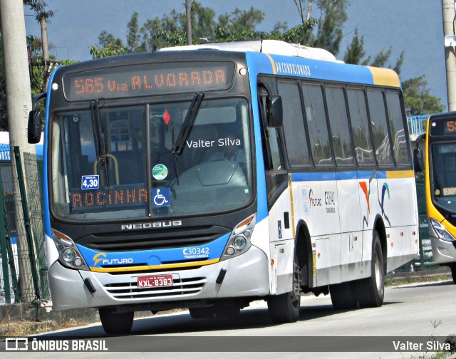 Transportes Futuro C30342 na cidade de Rio de Janeiro, Rio de Janeiro, Brasil, por Valter Silva. ID da foto: 11950660.