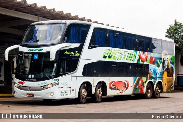 Eucatur - Empresa União Cascavel de Transportes e Turismo 4925 na cidade de Palotina, Paraná, Brasil, por Flávio Oliveira. ID da foto: 11952187.