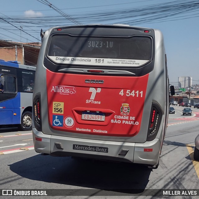 Allibus Transportes 4 5411 na cidade de São Paulo, São Paulo, Brasil, por MILLER ALVES. ID da foto: 11951526.