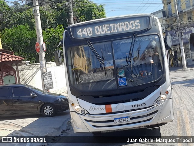 Transportes Blanco RJ 136.173 na cidade de Queimados, Rio de Janeiro, Brasil, por Juan Gabriel Marques Tripodi. ID da foto: 11952570.