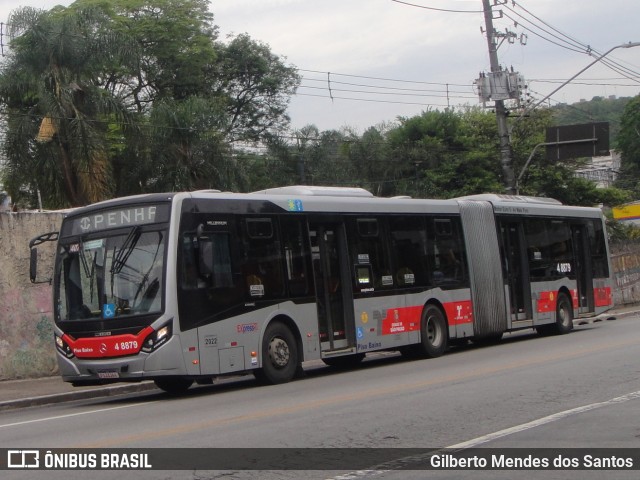 Express Transportes Urbanos Ltda 4 8879 na cidade de São Paulo, São Paulo, Brasil, por Gilberto Mendes dos Santos. ID da foto: 11950484.
