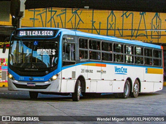 Expresso Vera Cruz 289 na cidade de Recife, Pernambuco, Brasil, por Wendel Miguel /MIGUELPHOTOBUS. ID da foto: 11951359.
