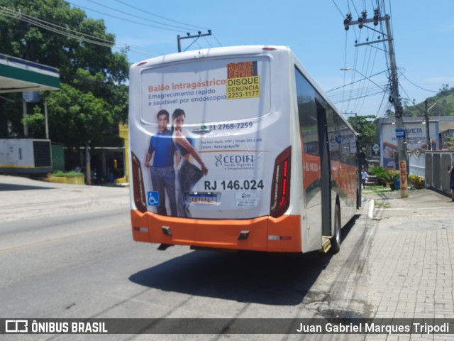 Linave Transportes RJ 146.024 na cidade de Queimados, Rio de Janeiro, Brasil, por Juan Gabriel Marques Tripodi. ID da foto: 11954384.