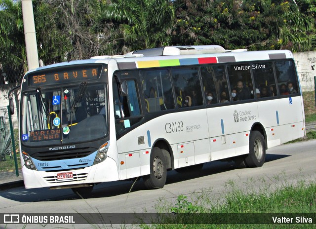Transportes Futuro C30193 na cidade de Rio de Janeiro, Rio de Janeiro, Brasil, por Valter Silva. ID da foto: 11913997.