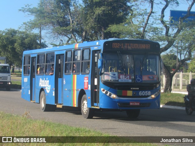 Viação Atalaia Transportes 6058 na cidade de Aracaju, Sergipe, Brasil, por Jonathan Silva. ID da foto: 11912444.